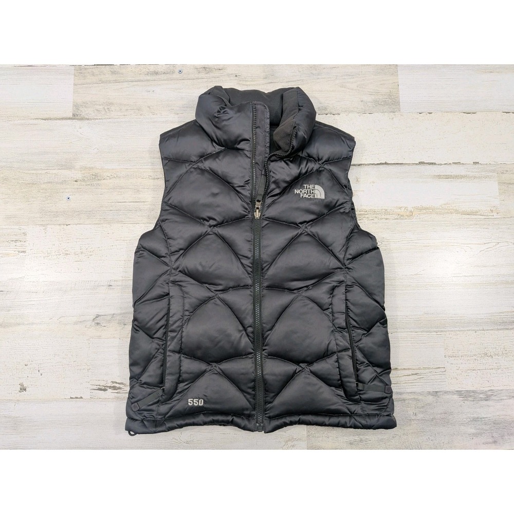 North Face Vest Womens Extra Small Gray Aconcagua AL1T 550 Goose Down Puffer